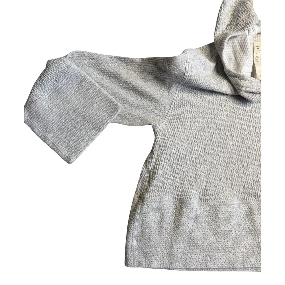 WOMENS LULULEMON RETREAT YOURSELF HOODIE HEATHERED LIGHT GREY NIMBUS SZ MED‎